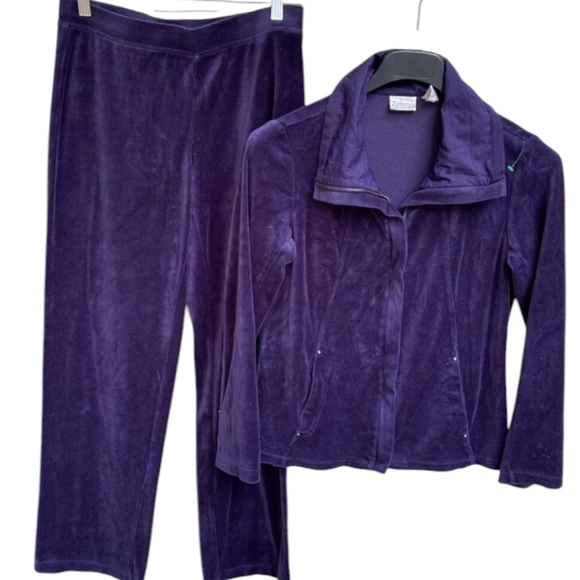 Chicos purple velour set - Picture 1 of 9